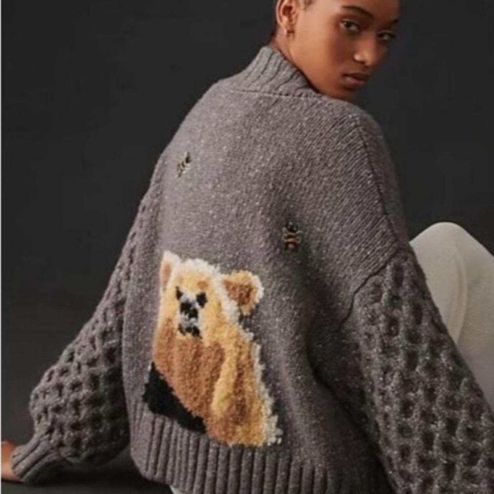 The ICON pilcro bear and the honey pot cardigan sweater XS